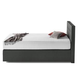 Boxspringbett KiYDOO II Strukturstoff Anthrazit - 140 x 200cm