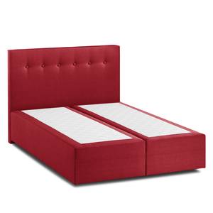 Boxspringbett KiYDOO II Strukturstoff Rot - 140 x 200cm