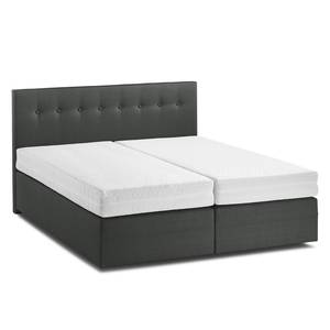 Boxspringbett KiYDOO II Strukturstoff Anthrazit - 200 x 200cm