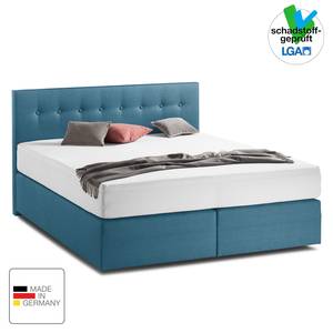 Boxspringbett KiYDOO II Strukturstoff Blaugrau - 160 x 200cm