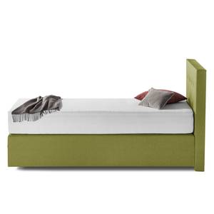 Lit boxspring KiYDOO II Tissu structuré - Citron vert - 90 x 200cm