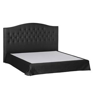 Boxspring La Chatre geweven stof - Antraciet - 140 x 200cm