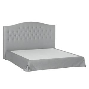 Boxspringbett La Chatre Webstoff - Lichtgrau - 160 x 200cm