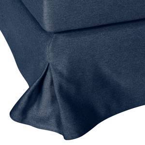 Lit boxspring La Chatre Tissu - Bleu foncé - 140 x 200cm