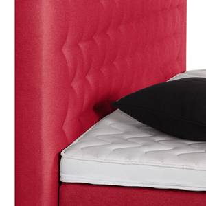 Lit boxspring La Chatre Tissu - Rouge - 140 x 200cm