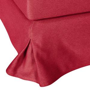 Lit boxspring La Chatre Tissu - Rouge - 160 x 200cm