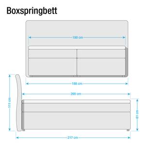 Lit boxspring Laholm Imitation cuir - Noir