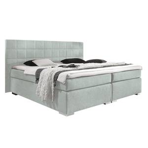 Boxspring Ledmore inclusief topper geweven stof - Lichtgrijs - 160 x 200cm