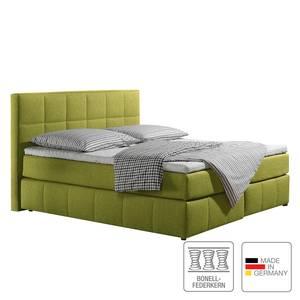 Boxspringbett Lifford Strukturstoff - Lemon - 140 x 200cm - Bonellfederkernmatratze - H2