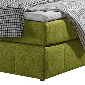 Boxspringbett Lifford Strukturstoff - Lemon - 140 x 200cm - Tonnentaschenfederkernmatratze - H2