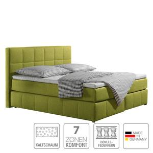 Boxspringbett Lifford Strukturstoff - Lemon - 160 x 200cm - Kaltschaummatratze - H2