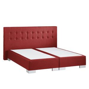 Lit boxspring Loimaa Tissu - Rouge - 140 x 200cm