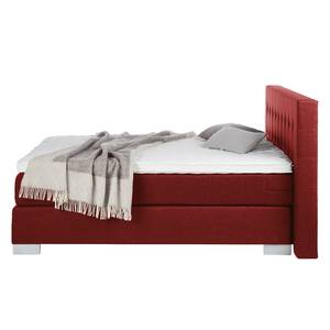 Lit boxspring Loimaa Tissu - Rouge - 160 x 200cm