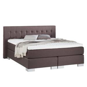 Boxspring Loimaa Geweven stof - Kokosnoot bruin - 180 x 200cm