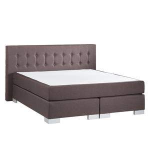 Boxspring Loimaa Geweven stof - Kokosnoot bruin - 160 x 200cm