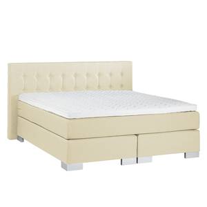 Boxspring Loimaa Geweven stof - Ecrú - 160 x 200cm