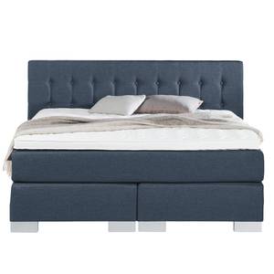 Boxspring Loimaa geweven stof - Jeansblauw - 160 x 200cm