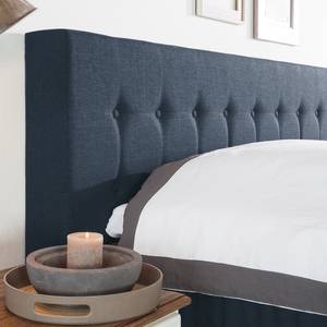 Lit boxspring Loimaa Tissu - Bleu jean - 160 x 200cm