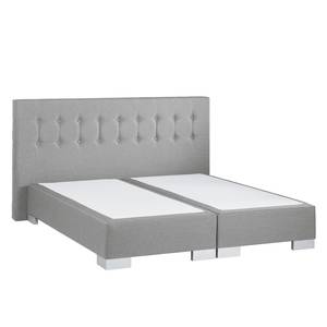 Lit boxspring Loimaa Tissu - Platine - 160 x 200cm