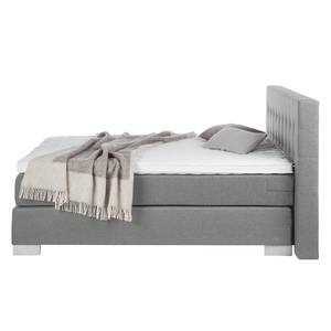 Boxspring Loimaa geweven stof - Platina - 160 x 200cm