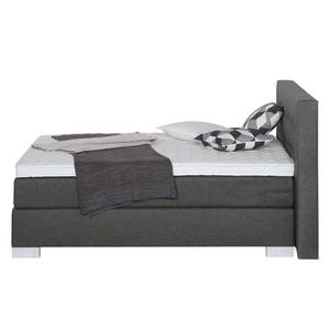 Boxspringbett Loimaa Webstoff - Dunkelgrau - 200 x 200cm