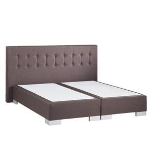 Boxspringbett Loimaa Webstoff - Kokosnuss Braun - 200 x 200cm