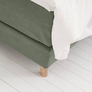 Boxspring Mälby geweven stof - Kaki - 180 x 200cm