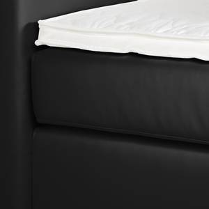 Boxspringbett Moonlight IV inklusive Topper - Schwarz - 140 x 200cm - Bonellfederkernmatratze - Bonellfederkern