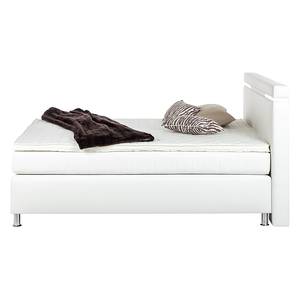 Boxspring Moonlight lV inclusief topper - Wit - 140 x 200cm - Bonell-binnenveringmatras - Bonellvering