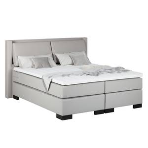 Lit boxspring Brilliant Night Gris clair - 180 x 200cm - Matelas à ressorts bombés ensachés - D3 medium