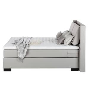 Lit boxspring Brilliant Night Gris clair - 180 x 200cm - Matelas à ressorts bombés ensachés - D2 souple