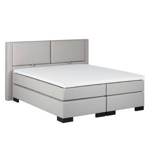 Lit boxspring Brilliant Night Gris clair - 160 x 200cm - Matelas à ressorts bombés ensachés - D2 souple