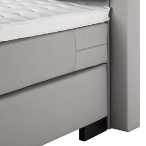 Lit boxspring Brilliant Night Gris clair - 160 x 200cm - Matelas à ressorts bombés ensachés - D3 medium