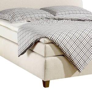 Boxspringbett Nevan Webstoff - Creme - 140 x 200cm - Bonellfederkernmatratze - H2