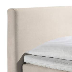 Letto boxspring Nilan Tessuto - Ecrù - 180 x 200cm - Materasso in schiuma a freddo - H3