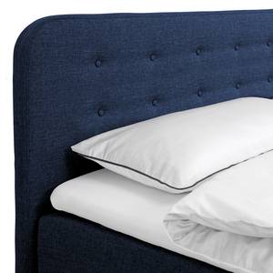 Boxspringbett Nordic XL Webstoff - Marineblau - 180 x 200cm - H3 - Komfortschaum