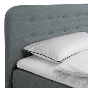 Boxspringbett Nordic XL Webstoff - Mintgrau - 180 x 200cm - H3 - Komfortschaum