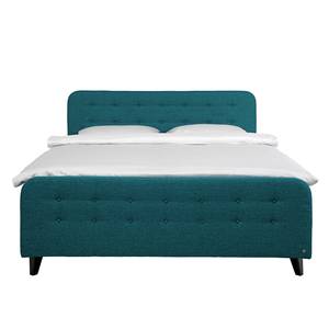 Boxspringbett Nordic XL Webstoff - Petrol - 140 x 200cm - H3 - Komfortschaum