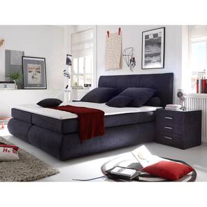 Boxspringbett Pennington Microvelours - Dunkelblau