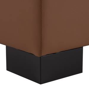 Boxspring Ramona II inclusief topper kunstleer - Bruin - 180 x 200cm