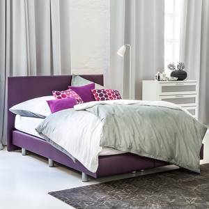 Boxspringbett Ramona (inkl. Topper) Kunstleder - Violett - 180 x 200cm