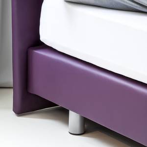 Boxspringbett Ramona (inkl. Topper) Kunstleder - Violett - 180 x 200cm