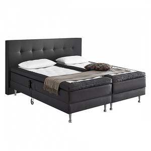 Boxspringbett Ramona IV Webstoff - Grau - 160 x 200cm - H3