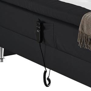 Lit boxspring Ramona VI Tissu - Noir - 180 x 200cm - D2 souple