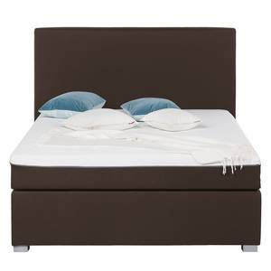 Boxspring Ramona V geweven stof - Bruin - 140 x 200cm