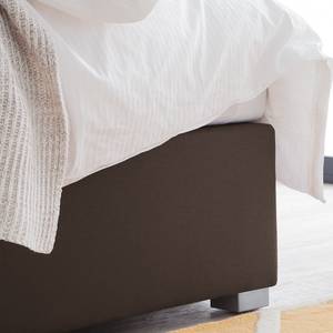 Boxspringbett Ramona V Webstoff - Braun - 140 x 200cm