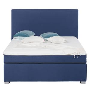 Boxspringbett Ramona V Webstoff - Dunkelblau - 140 x 200cm