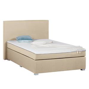 Boxspringbett Ramona V Webstoff - Ecru - 140 x 200cm