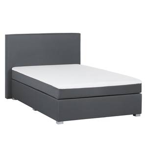 Boxspring Ramona V geweven stof - Grijs - 140 x 200cm