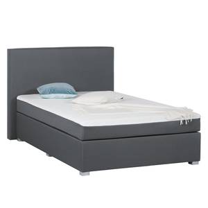 Boxspring Ramona V geweven stof - Grijs - 140 x 200cm